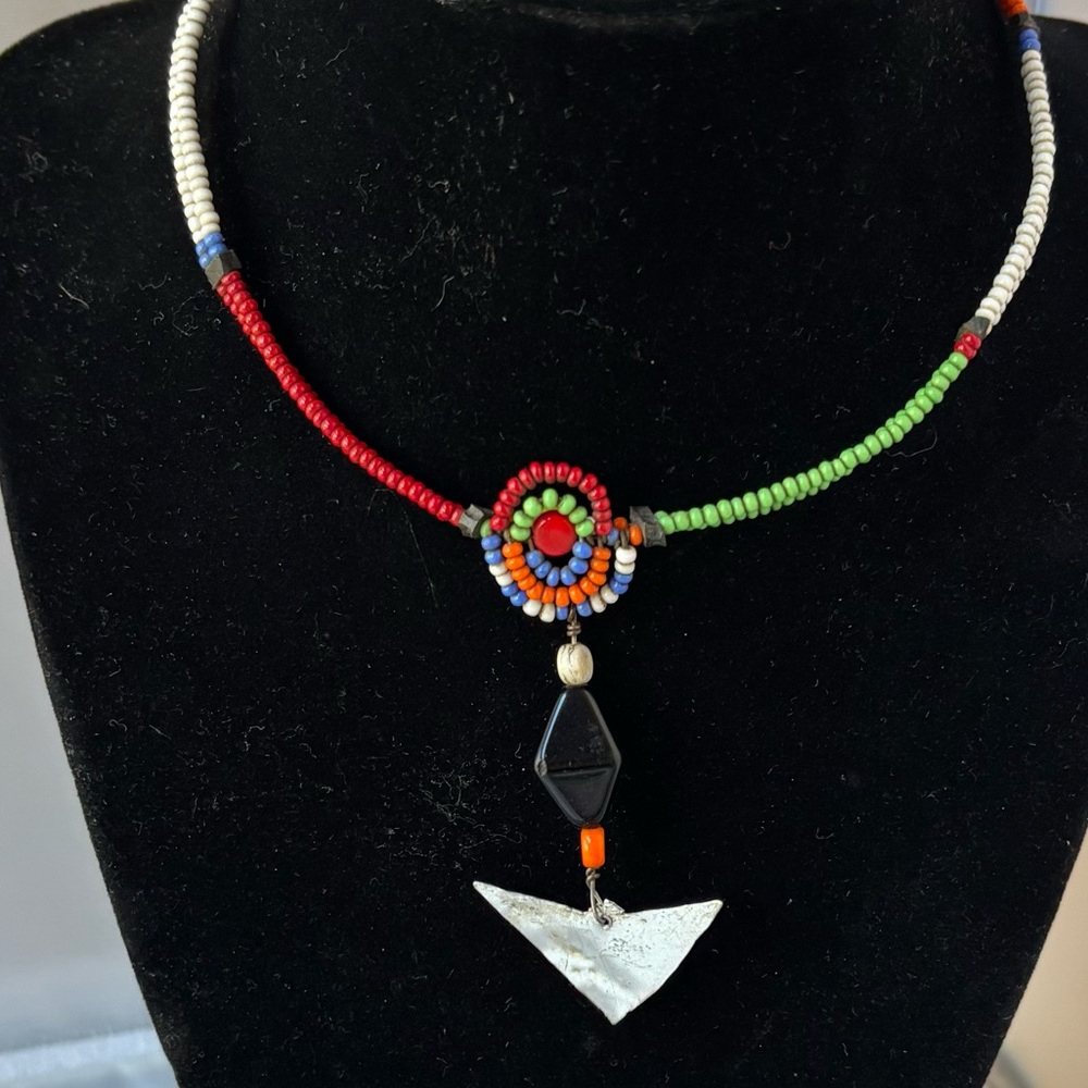 Vintage African Masai beaded choker